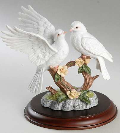 Doves and Roses Peaceful Devotion - With Box