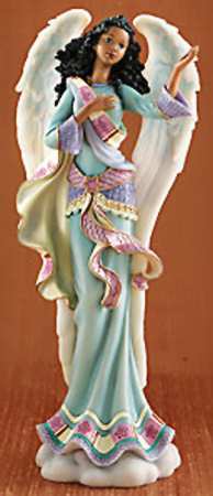 African American Pencil Angels Chinue-God's Blessing - Boxed