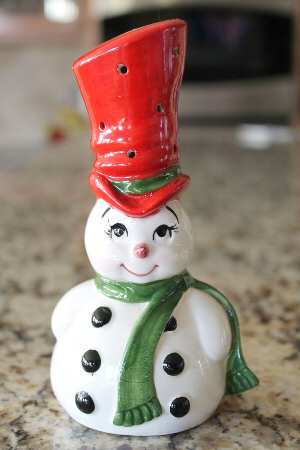 LEFton Giftware Toothpick Holder-Snowman - No Box