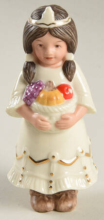 Giving Thanks Pilgrim Harvest Bounty-Native American Girl - Boxed