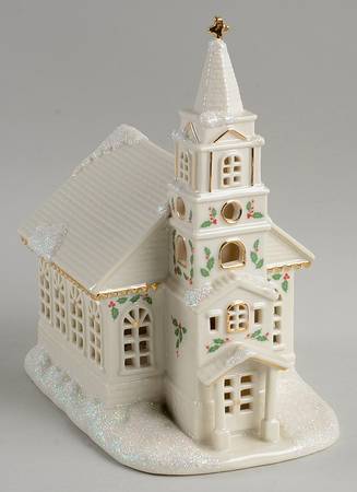 Christmas Village Christmas Church-Steeple In Front - Boxed