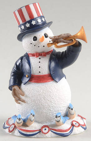 Lynn Bywaters Snowman of the Month July-Stars And Stripes - Boxed