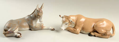 Gres Nativity Animals At Bethlehem Boxed Set Of 2 - Boxed