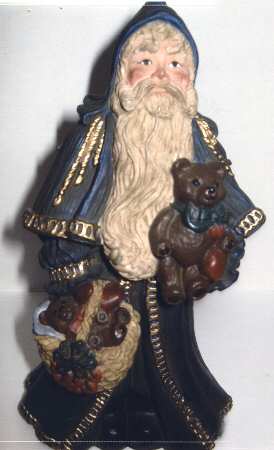 Country Santas Santa W/Teddy Bear - Boxed