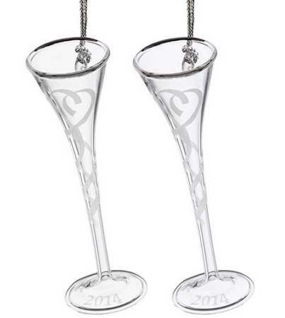 Our First Christmas Toasting Flute Ornaments 2014 Toasting Flutes(Set Of 2) - Boxed