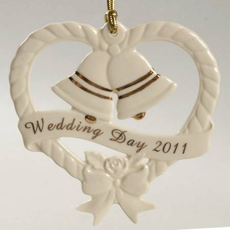Wedding Bells Ornaments 2011 Wedding Day - With Box