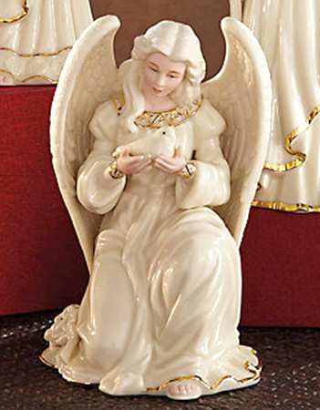 Angelic Visions Angel Kneeling-Peace  - Boxed