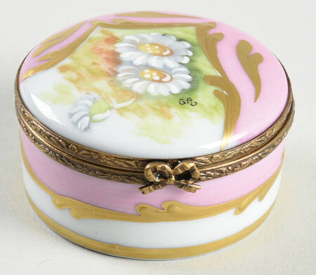 La Gloriette Limoges Box Pink With Daisies - No Box