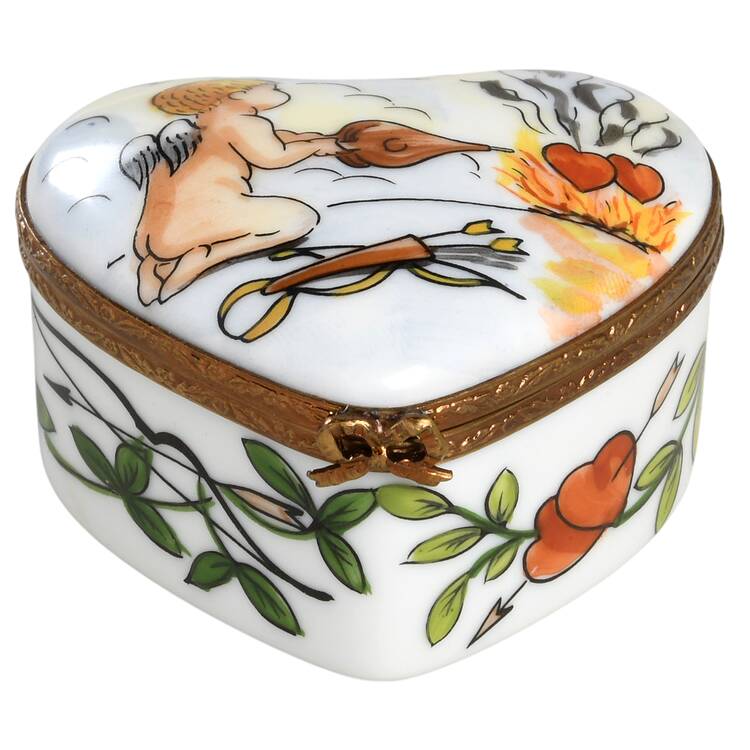 La Gloriette Limoges Box Cherub Cupid Heart - No Box