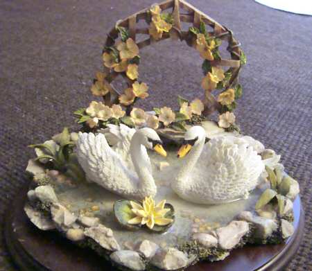 Waterbirds Sculpture Rose Arbor Pond - Boxed