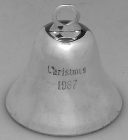 Annual Silverplate Bells 1987 Silverplate Bell - With Box Bx1987