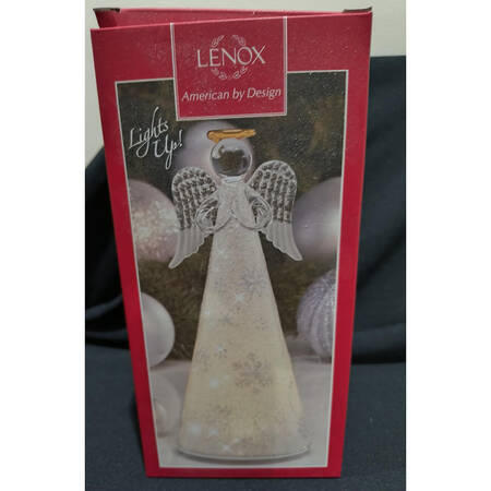 Christmas Lit Crystal Figurines Snowflake Crystal Angel - Boxed