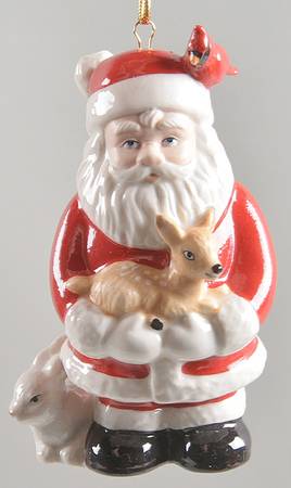 Annual Santa Ornament 2 Woodland Santa - Boxed