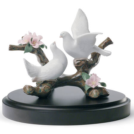 Birds Doves On A Cherry Tree - Boxed