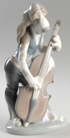 Animals-Domestic Dog Playing Bass Fiddle - No Box