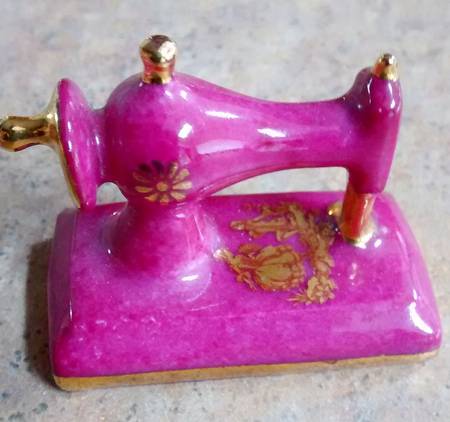 Limoges Castel Figurines Sewing Machine-Victorian Couple - No Box