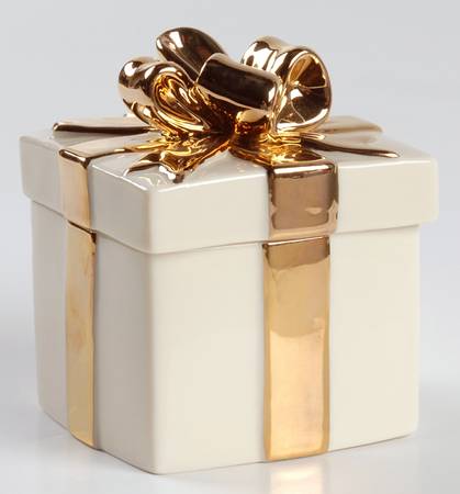 Lenox Boxes Gift Box With Gold Ribbon-Keepsake - Boxed