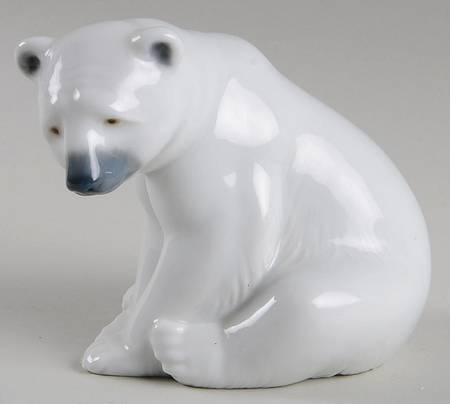 Animals-Wild Seated Polar Bear - No Box