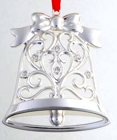 Sparkle and Scroll Multi-Crystal Bell-Clear Crystal - Boxed