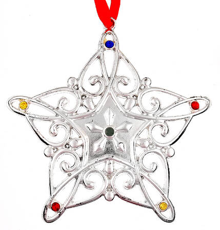 Sparkle and Scroll Multi-Crystal Snowflake-Multi-Colored Crystals - Boxed