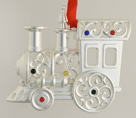 Sparkle and Scroll Multi-Crystal Train-Colored Crystals - Boxed