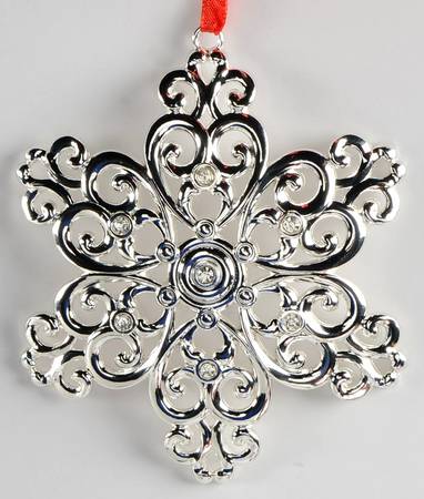 Sparkle and Scroll Multi-Crystal Snowflake-Clear Crystals - Boxed