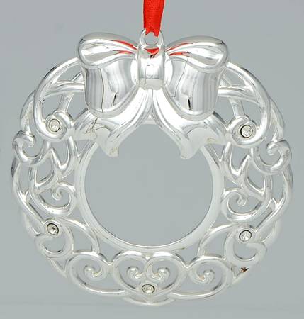 Sparkle and Scroll Multi-Crystal Wreath-Clear Crystals - Boxed