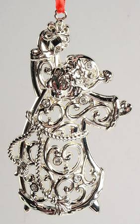 Sparkle and Scroll Multi-Crystal Santa - Boxed