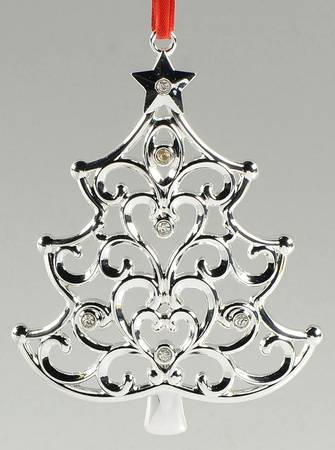 Sparkle and Scroll Multi-Crystal Christmas Tree-Clear Crystals - Boxed
