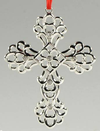 Sparkle and Scroll Multi-Crystal Cross-Clear Crystals - Boxed