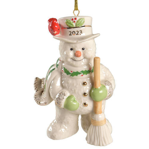 Annual Holiday Snowman Snowman With Broom - Boxed