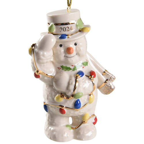 Annual Holiday Snowman Snowman With Lights - Boxed