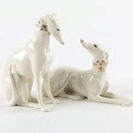 Classic Ivory Dog Collection Jeweled Devotion-Set Of 2 - Boxed