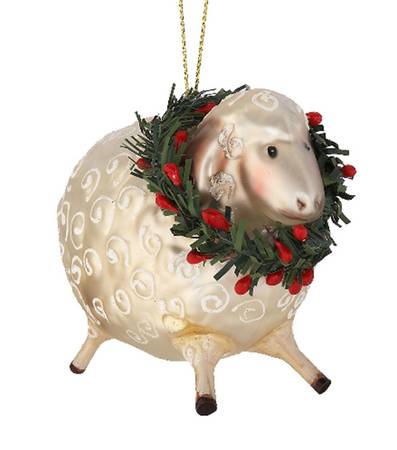 Barnyard Wreath Lamb - Boxed