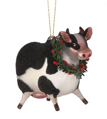 Barnyard Wreath Cow - With Box