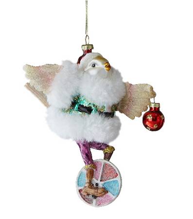 Wild and Crazy Animal Ornaments Unicycle Bird - With Box