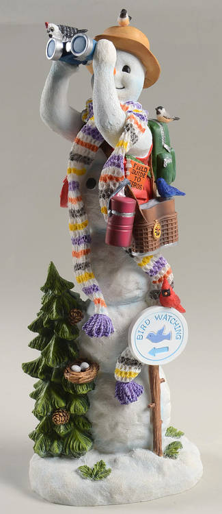Annual Pencil Snowman Snowy Bird Watcher Snowman - Boxed