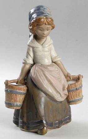 Farm Girls Gres Girl With Two Pails - Boxed