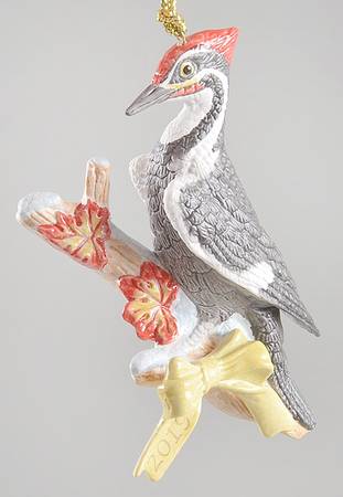 Christmas Birds Ornament Pileated Woodpecker - Boxed