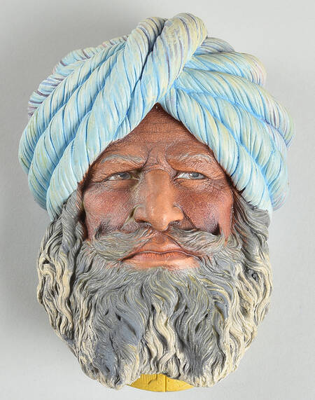 Character Heads Afghan-Blue Turban - No Box