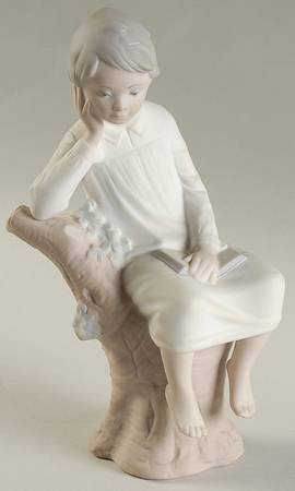 Children in Nightshirts Boy Thinking - No Box