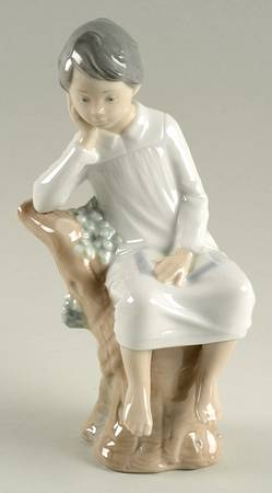 Children in Nightshirts Boy Thinking - No Box