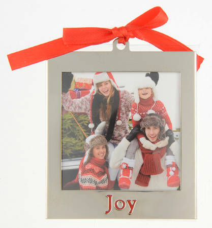 Frame Charm Ornaments Joy Frame - Red Letters - Boxed