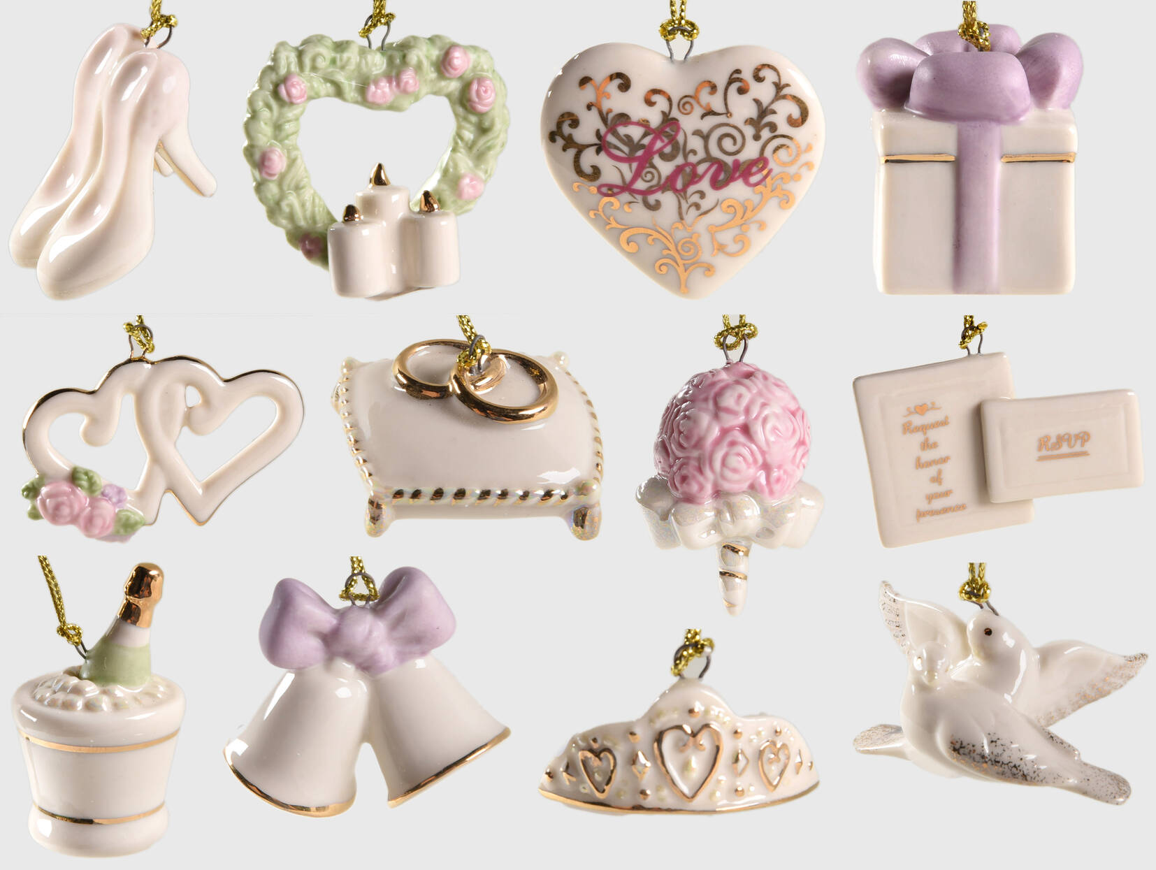Wedding Tree Wedding Ornament Set Of12 - With Box