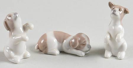 Miniature Animals Mini Puppies Set Of 3 - Boxed