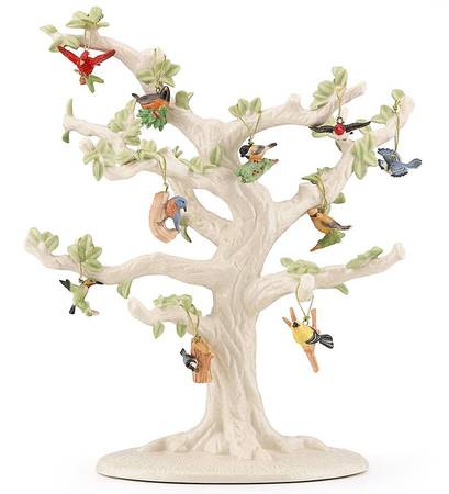 Garden Bird Ornament Set Tree & Ornament Set - Set Of 11