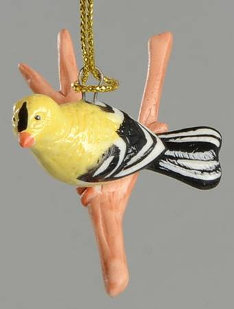 Garden Bird Ornament Set Goldfinch - No Box