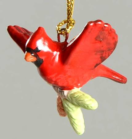 Garden Bird Ornament Set Cardinal - No Box