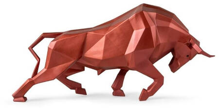 Origami Collection Bull - Metallic Red - Boxed