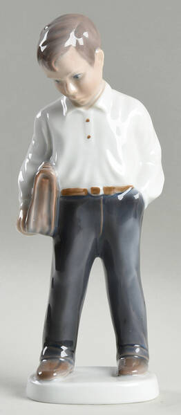 Lyngby Figurines Young Boy With Briefcase - No Box
